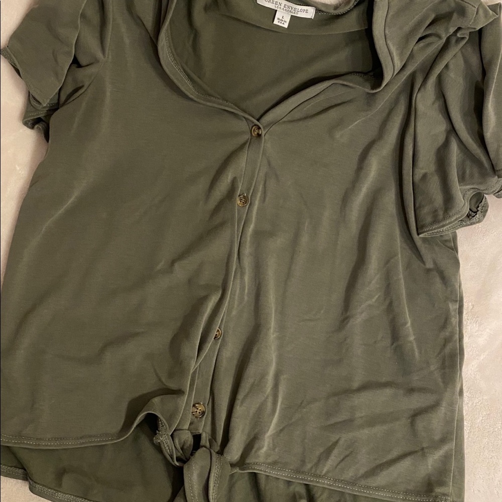 Green envelope shirt